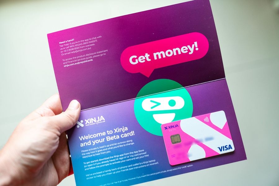 Xinja Beta card welcome pack