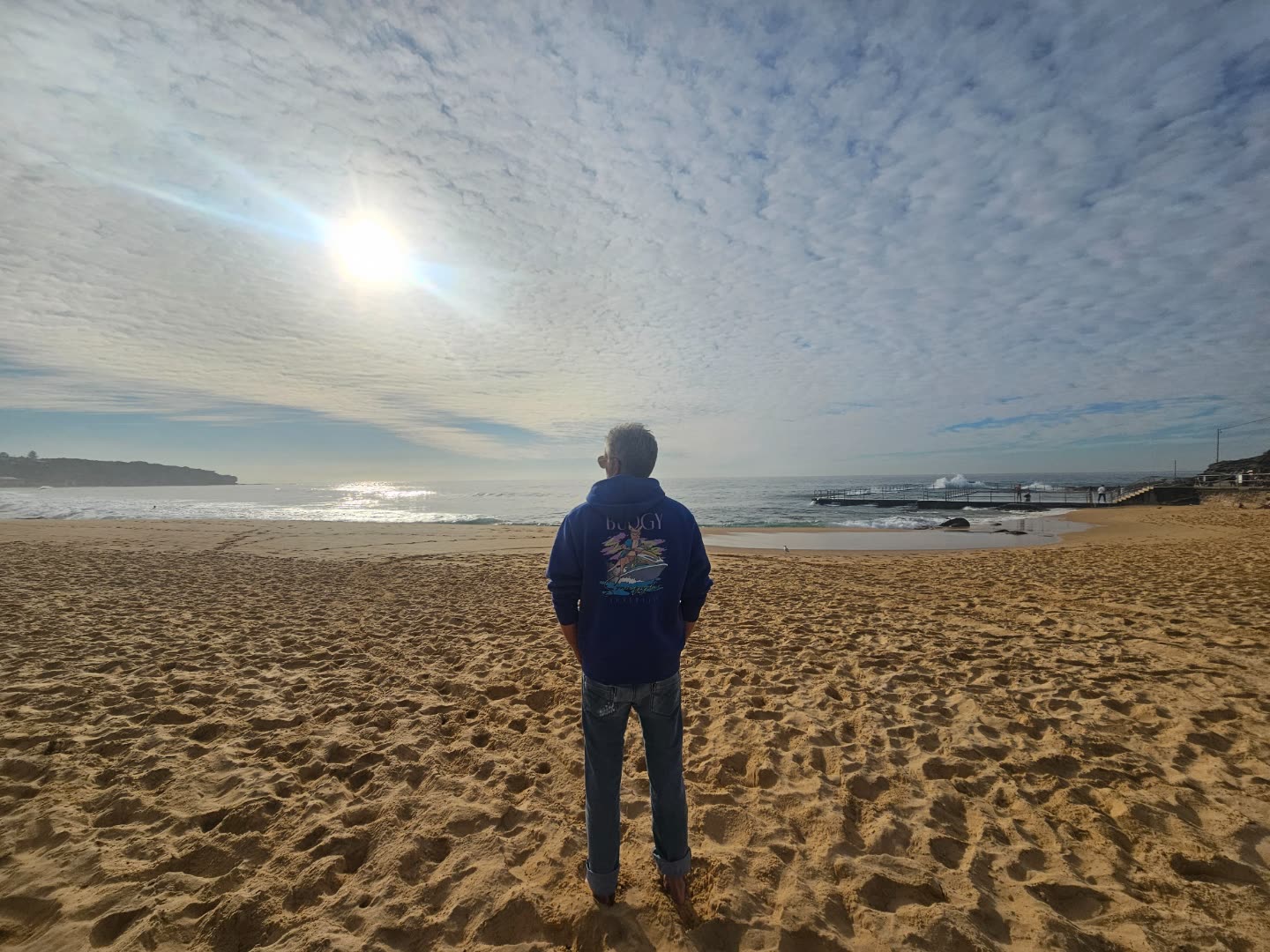 Craig on a morning walk looking out to the ocean at Curl Curl Beach, Sydney